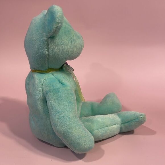 2000 Vintage Ty Beanie Baby Ariel the Green Bear Excellent Condition NWT 9” tall - Picture 4 of 10